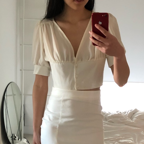 White button up crop tops bundle - Picture 5 of 7